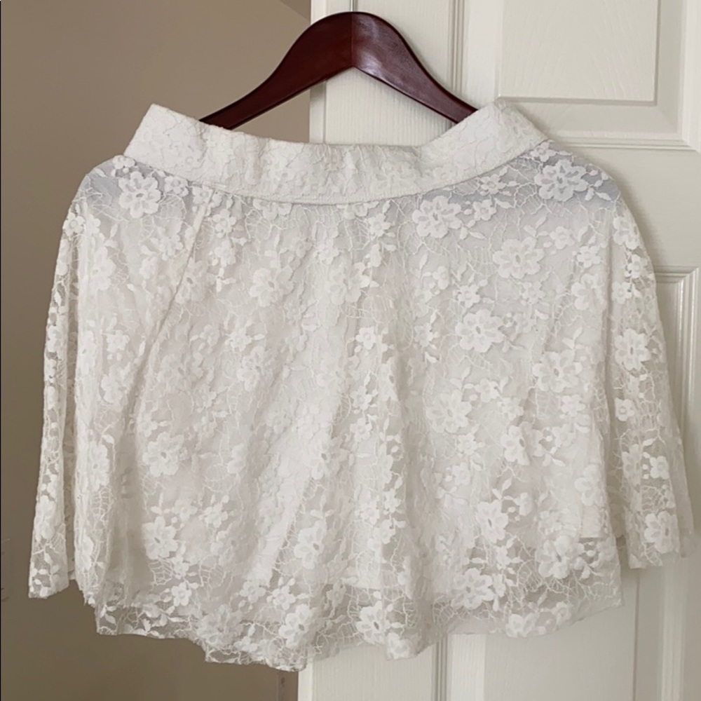 Hollister White Lace Skirt